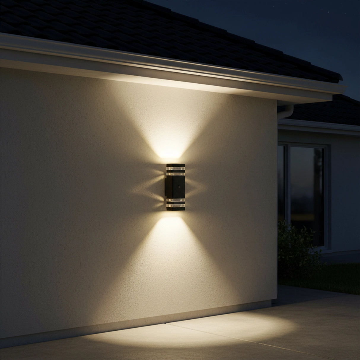Modern 12 Inch LED Up Down Wall Light Dual Lamp with Dusk to Dawn Sensor