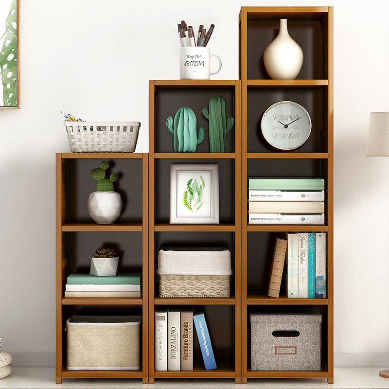 3 Piece Bamboo Adjustable Shelf Set &ndash; Bookcase Display Storage Rack Stand