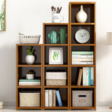 3 Piece Bamboo Adjustable Shelf Set &ndash; Bookcase Display Storage Rack Stand