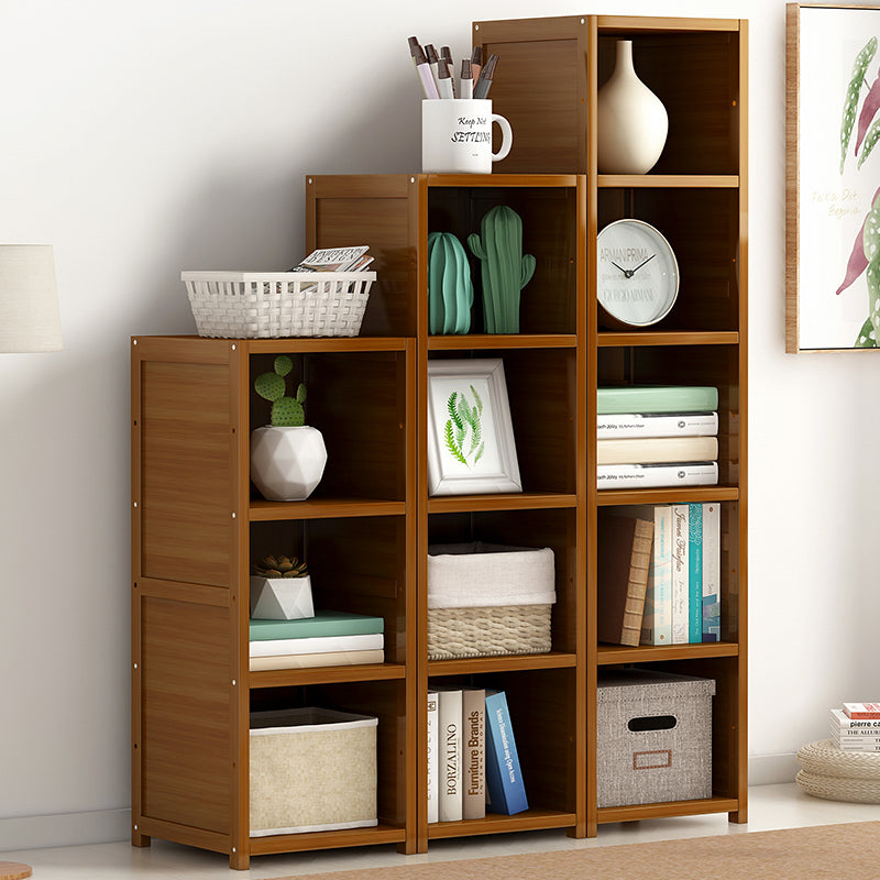 3 Piece Bamboo Adjustable Shelf Set &ndash; Bookcase Display Storage Rack Stand