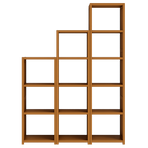 3 Piece Bamboo Adjustable Shelf Set &ndash; Bookcase Display Storage Rack Stand