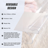 PVC Tablecloth Protector Table Cover Dining Table Cloth Plastic 2134x1070mm 1.5mm - Top-Down View