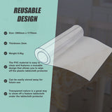 PVC Tablecloth Protector Table Cover Dining Table Cloth Plastic 2800x1170mm 2.0mm - Top-Down View
