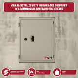 Carbon Steel Electrical Enclosure Box IP65 Wall Mount 400 x 300 x 200 mm - Low Angle