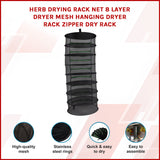 Herb Drying Rack Net 8 Layer Dryer Mesh Hanging Dryer Rack Zipper Dry Rack - Rear View