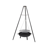 Tripod Garden Fire Pit BBQ &ndash; Cast Iron & Steel Round Outdoor Fire Bowl