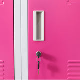 12-Door Locker for Office Gym Shed School Home Storage - Standard Lock with 2 Keys - Rear View