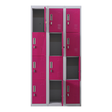 12-Door Locker for Office Gym Shed School Home Storage - Padlock-operated