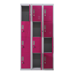 12-Door Locker for Office Gym Shed School Home Storage - Padlock-operated