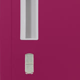 12-Door Locker for Office Gym Shed School Home Storage - Padlock-operated - 45-Degree Angle