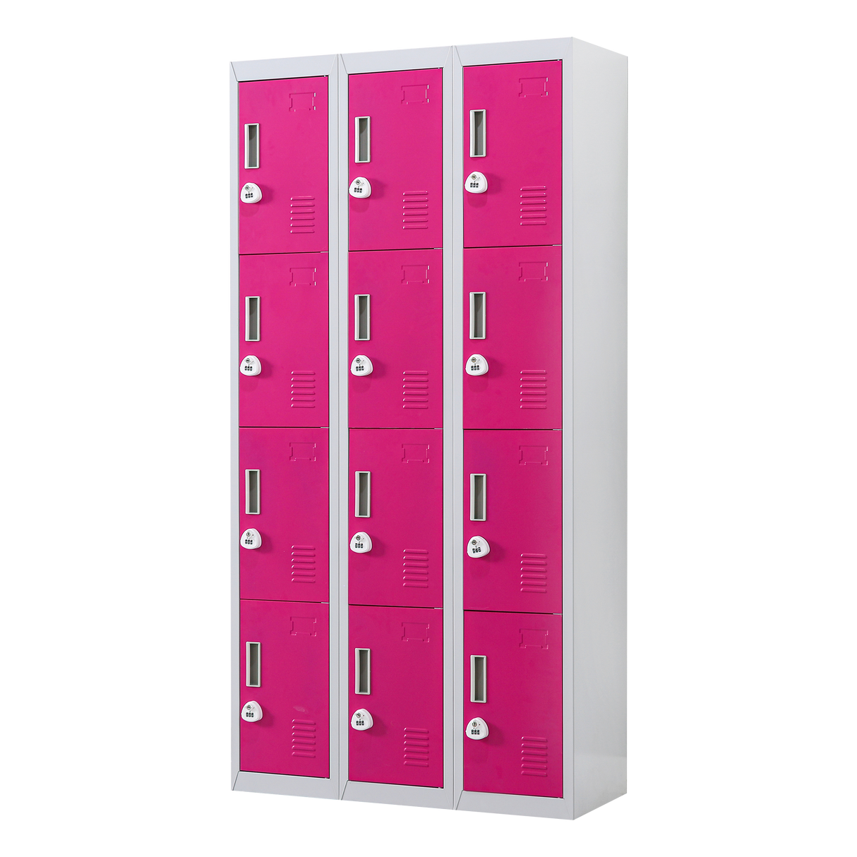 12-Door Locker for Office Gym Shed School Home Storage - 3-Digit Combination Lock