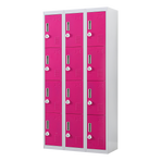 12-Door Locker for Office Gym Shed School Home Storage - 3-Digit Combination Lock
