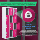 12-Door Locker for Office Gym Shed School Home Storage - 3-Digit Combination Lock - Extra Image