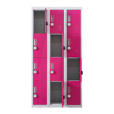 12-Door Locker for Office Gym Shed School Home Storage - 4-Digit Combination Lock - Side View