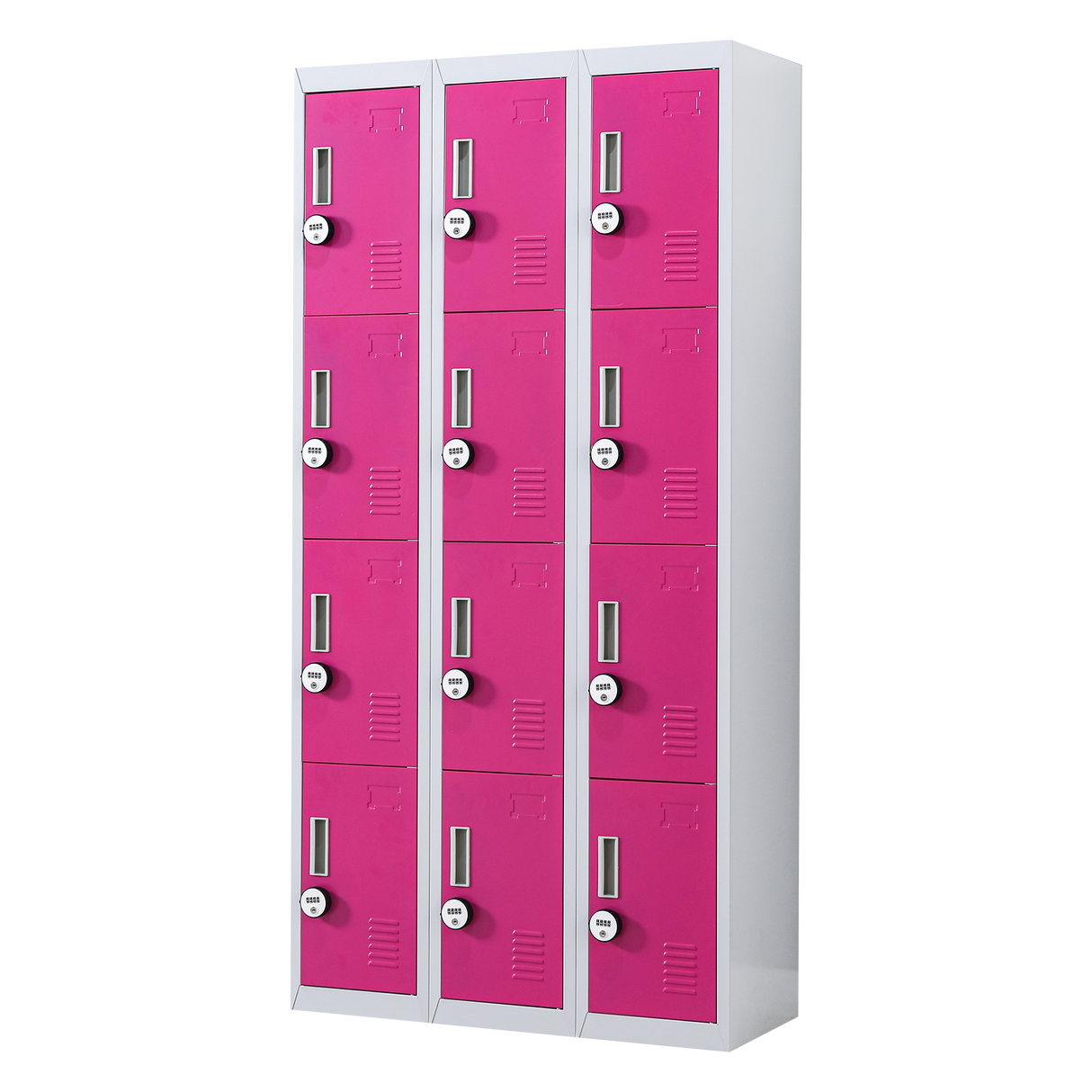 12-Door Locker for Office Gym Shed School Home Storage - 4-Digit Combination Lock