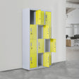 12-Door Locker for Office Gym Shed School Home Storage - Standard Lock with 2 Keys