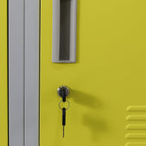 12-Door Locker for Office Gym Shed School Home Storage - Standard Lock with 2 Keys - Rear View