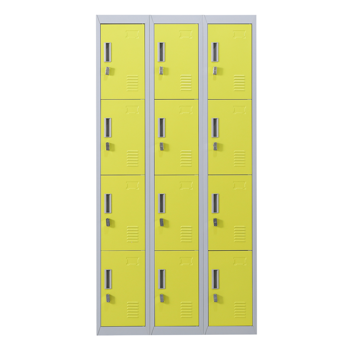 12-Door Locker for Office Gym Shed School Home Storage - Padlock-operated