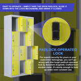 12-Door Locker for Office Gym Shed School Home Storage - Padlock-operated - Extra Image