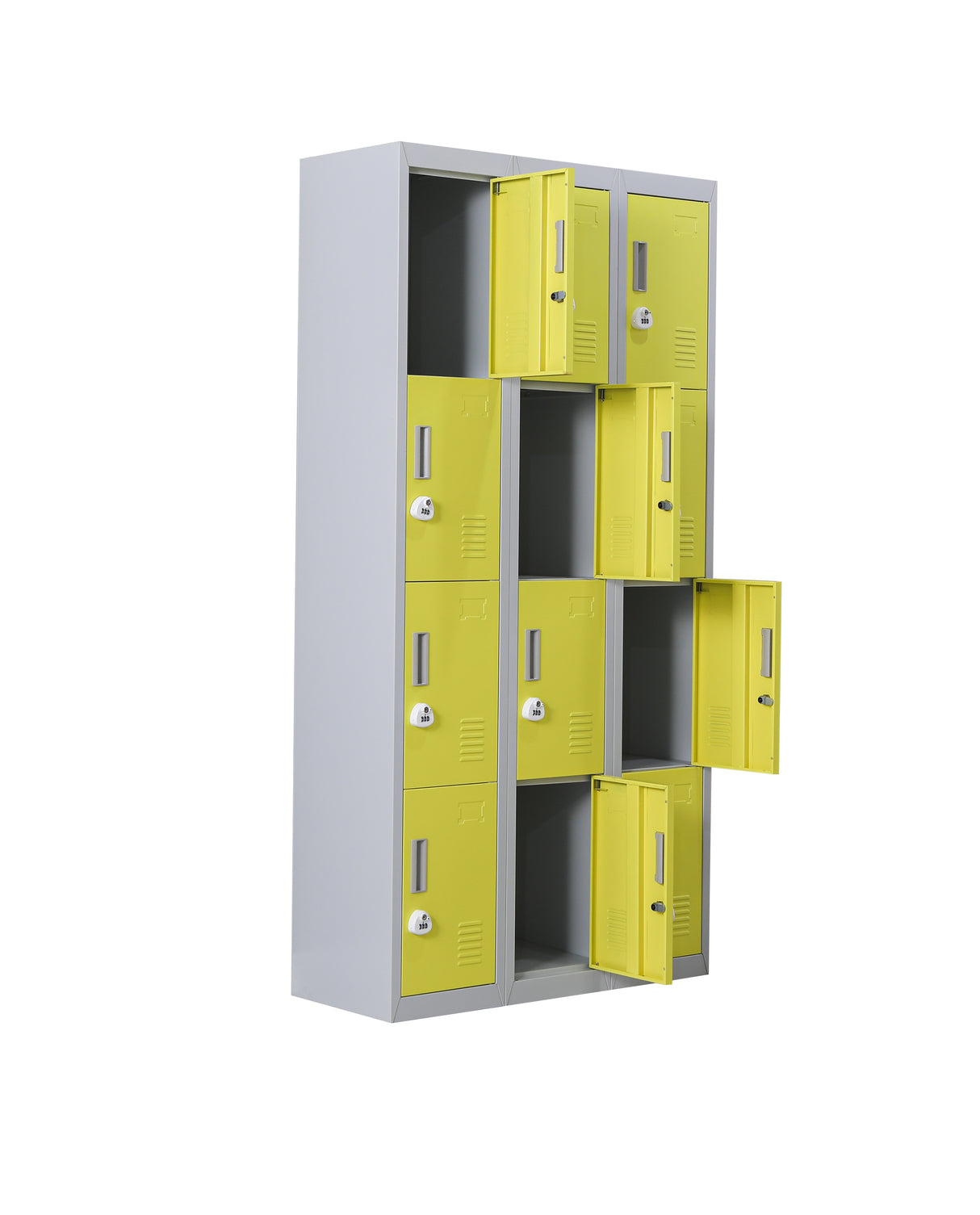 12-Door Locker for Office Gym Shed School Home Storage - 3-Digit Combination Lock