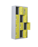 12-Door Locker for Office Gym Shed School Home Storage - 3-Digit Combination Lock