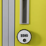 12-Door Locker for Office Gym Shed School Home Storage - 4-Digit Combination Lock - Low Angle