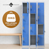 12-Door Locker for Office Gym Shed School Home Storage - Standard Lock with Keys - Extra Image
