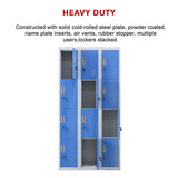 12-Door Locker for Office Gym Shed School Home Storage - Standard Lock with Keys - Extra Image