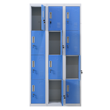 12-Door Locker for Office Gym Shed School Home Storage - Standard Lock with Keys