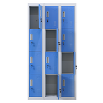 12-Door Locker for Office Gym Shed School Home Storage - Standard Lock with Keys
