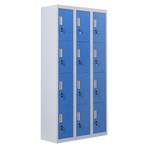 12-Door Locker for Office Gym Shed School Home Storage - Standard Lock with Keys