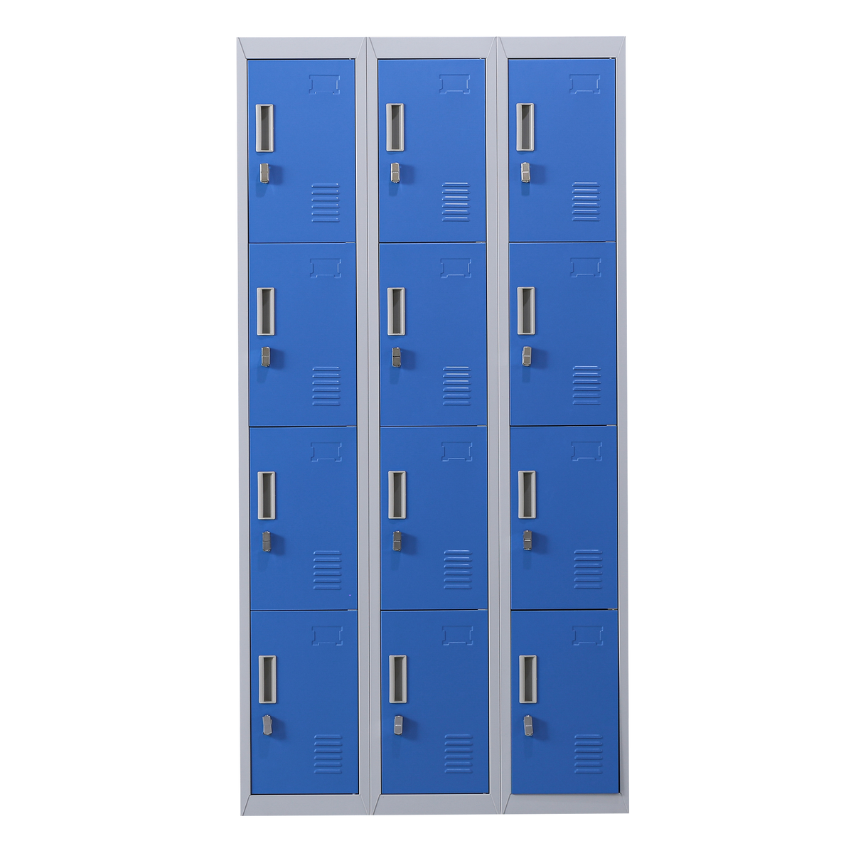 12-Door Locker for Office Gym Shed School Home Storage - Padlock-operated