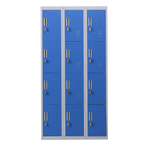 12-Door Locker for Office Gym Shed School Home Storage - Padlock-operated