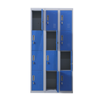 12-Door Locker for Office Gym Shed School Home Storage - Padlock-operated