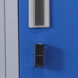 12-Door Locker for Office Gym Shed School Home Storage - Padlock-operated - Low Angle