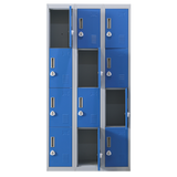 12-Door Locker for Office Gym Shed School Home Storage - 3-Digit Combination Lock