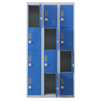 12-Door Locker for Office Gym Shed School Home Storage - 3-Digit Combination Lock