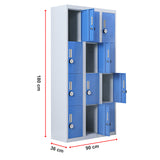 12-Door Locker for Office Gym Shed School Home Storage - 4-Digit Combination Lock - Extra Image