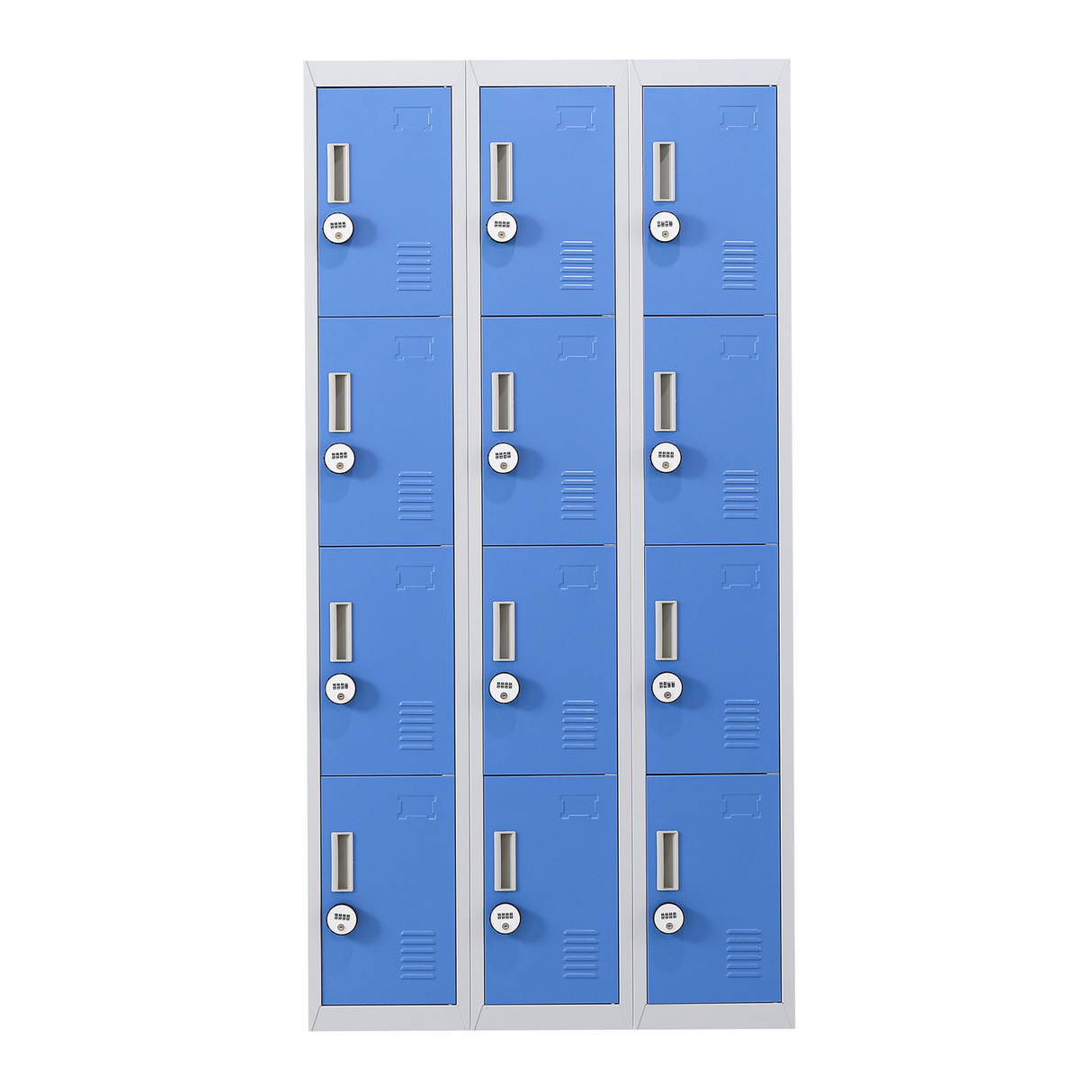 12-Door Locker for Office Gym Shed School Home Storage - 4-Digit Combination Lock