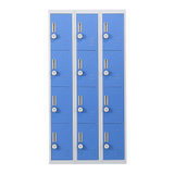 12-Door Locker for Office Gym Shed School Home Storage - 4-Digit Combination Lock - Side View
