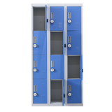 12-Door Locker for Office Gym Shed School Home Storage - 4-Digit Combination Lock