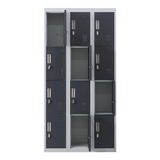 12-Door Locker for Office Gym Shed School Home Storage - Padlock-operated - Side View