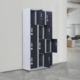 12-Door Locker for Office Gym Shed School Home Storage - 3-Digit Combination Lock