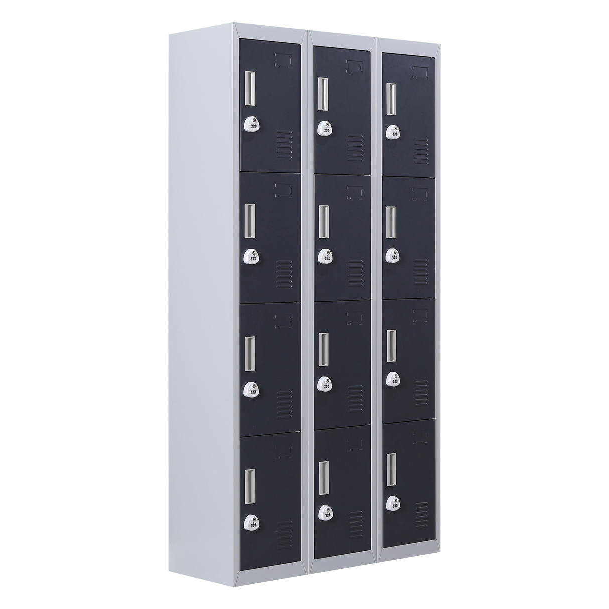 12-Door Locker for Office Gym Shed School Home Storage - 3-Digit Combination Lock