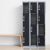 12-Door Locker for Office Gym Shed School Home Storage - 3-Digit Combination Lock