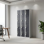 12-Door Locker for Office Gym Shed School Home Storage - 4-Digit Combination Lock