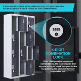 12-Door Locker for Office Gym Shed School Home Storage - 4-Digit Combination Lock - Extra Image