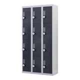 12-Door Locker for Office Gym Shed School Home Storage - 4-Digit Combination Lock