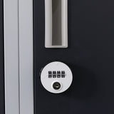 12-Door Locker for Office Gym Shed School Home Storage - 4-Digit Combination Lock - Top-Down View