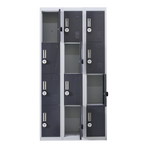 12-Door Locker for Office Gym Shed School Home Storage - 4-Digit Combination Lock